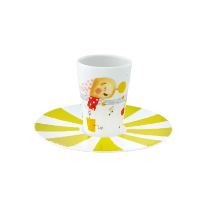 Zdjęcie Portugalska porcelanowa filiżanka do kawy ze spodkiem