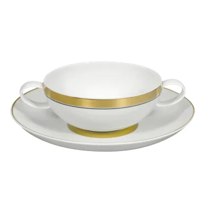Picture Domo Gold porcelain cup and saucer with gold finish - Vista Alegre