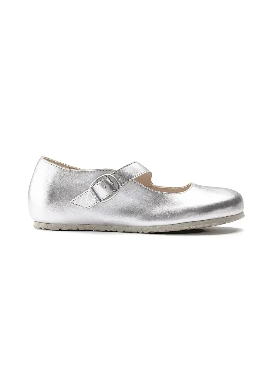 obrazek 1 Birkenstock baleriny skórzane Tracy LENA kolor srebrny 1019729