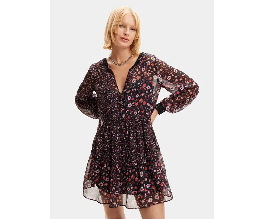 obrazek 1 Desigual Sukienka letnia Doque 24SWVW20 Czarny Regular Fit