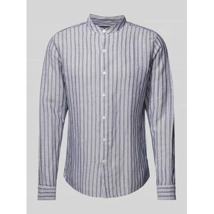 Zdjęcie Koszula lniana o kroju slim fit ze stójką