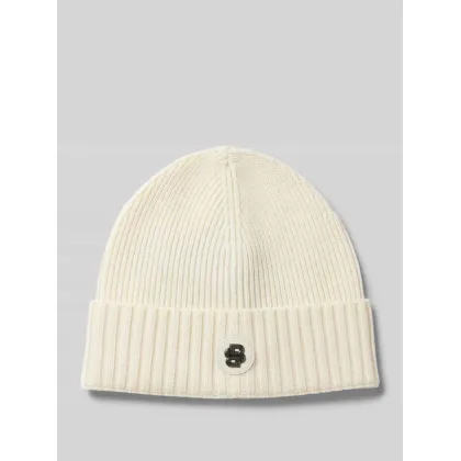 Zdjęcie Czapka beanie z żywej wełny z detalem z logo model ‘Fati’