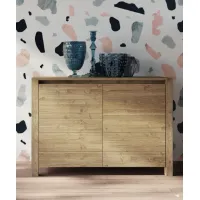 Picture Sideboard with wooden legs, 2 doors - Fratelli Mirandola