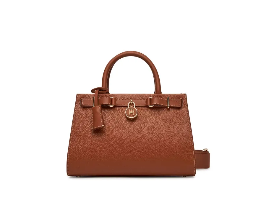 obrazek 1 Tommy Hilfiger Torebka American Icon Mini Tote Leather AW0AW17188 Brązowy