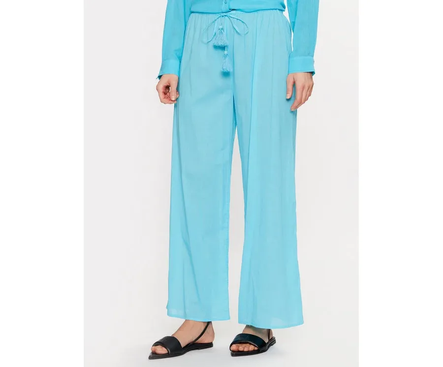 obrazek 1 Seafolly Spodnie materiałowe 55155-PA Turkusowy Relaxed Fit