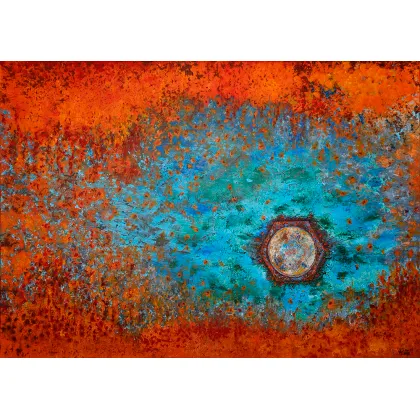 Zdjęcie Obraz „Makro-abstrakcje”, akryl na płótnie lnianym, 100x70cm, Anna Wilk