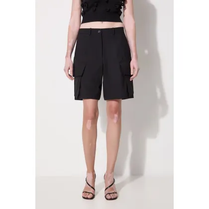Zdjęcie JW Anderson szorty wełniane Cargo Tailored Shorts kolor czarny gładkie high waist SR0094.PG1321.999