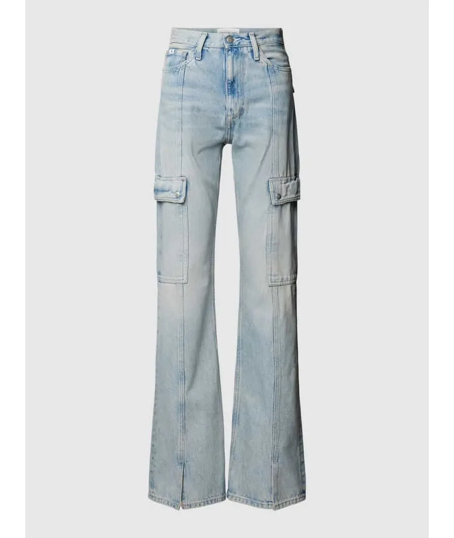 obrazek 1 Jeansy o kroju bootcut z efektem znoszenia