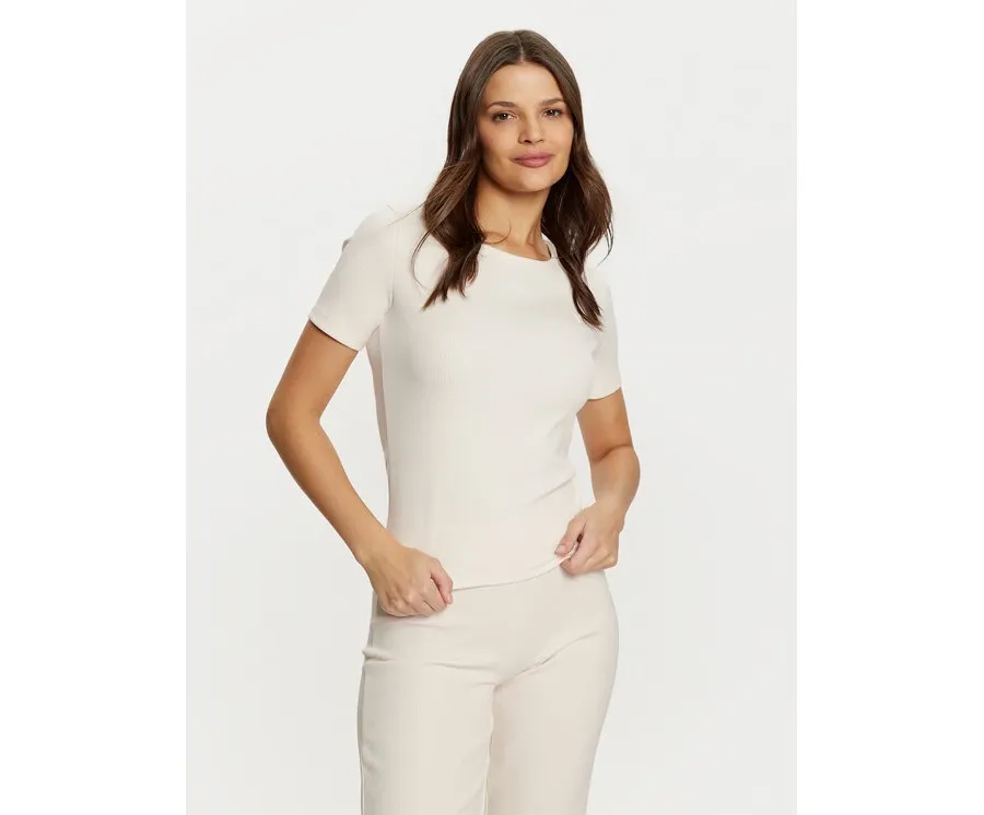 obrazek 1 Guess T-Shirt V5RI04 KCLH0 Écru Regular Fit