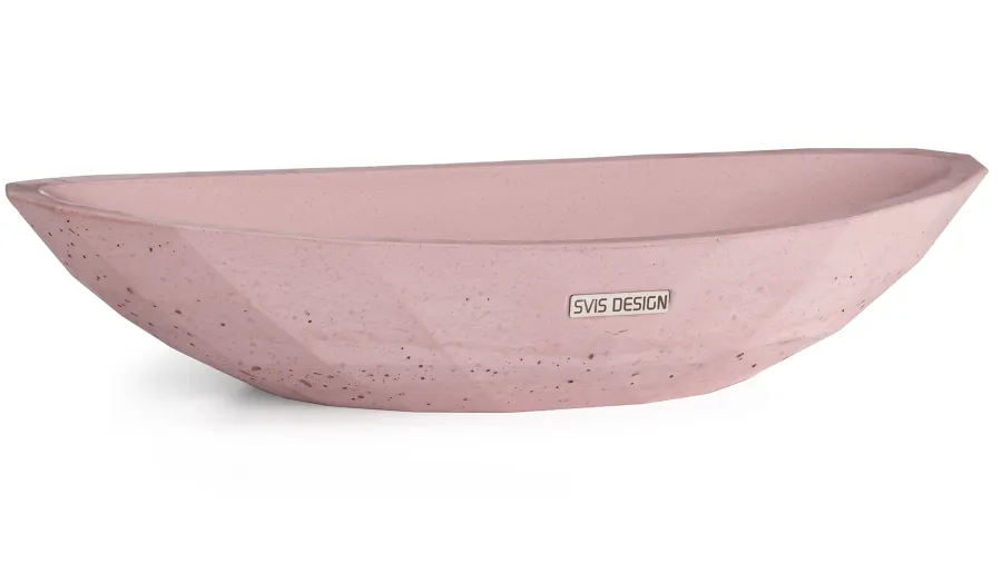 obrazek 1 Unikalna umywalka 60 cm DIAMOND BASIC – bardzo jasny ceglasty, bez dekoru, bez lakieru