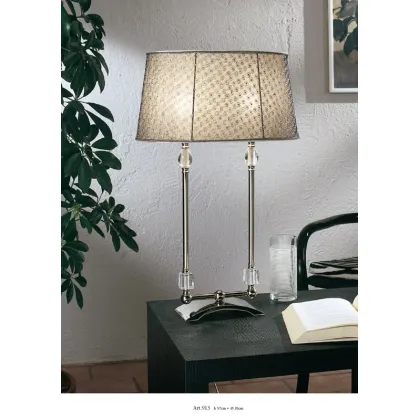 Picture Stylish lamp with transparent cubes and a lampshade – Il Paralume Marina