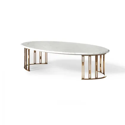 Zdjęcie Stylowy włoski stolik kawowy o owalnym kształcie