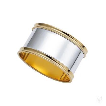Picture Stylish round napkin ring made of silver - Zaramella Argenti