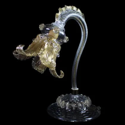 Zdjęcie Luksusowa włoska szklana lampka na stolik - szkło murano