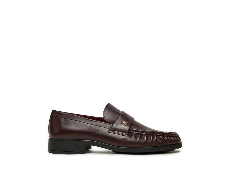 obrazek 1 Tommy Hilfiger Lordsy Loafer Soft Nappa Pleated Toe FW0FW08362 Bordowy