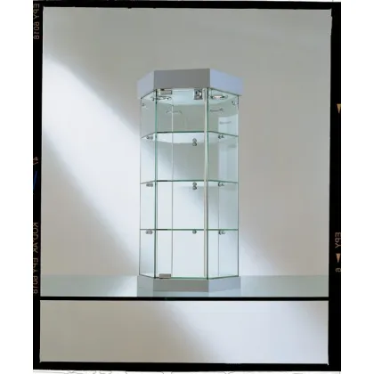 Picture Luxurious counter display cabinet with a hexagonal base