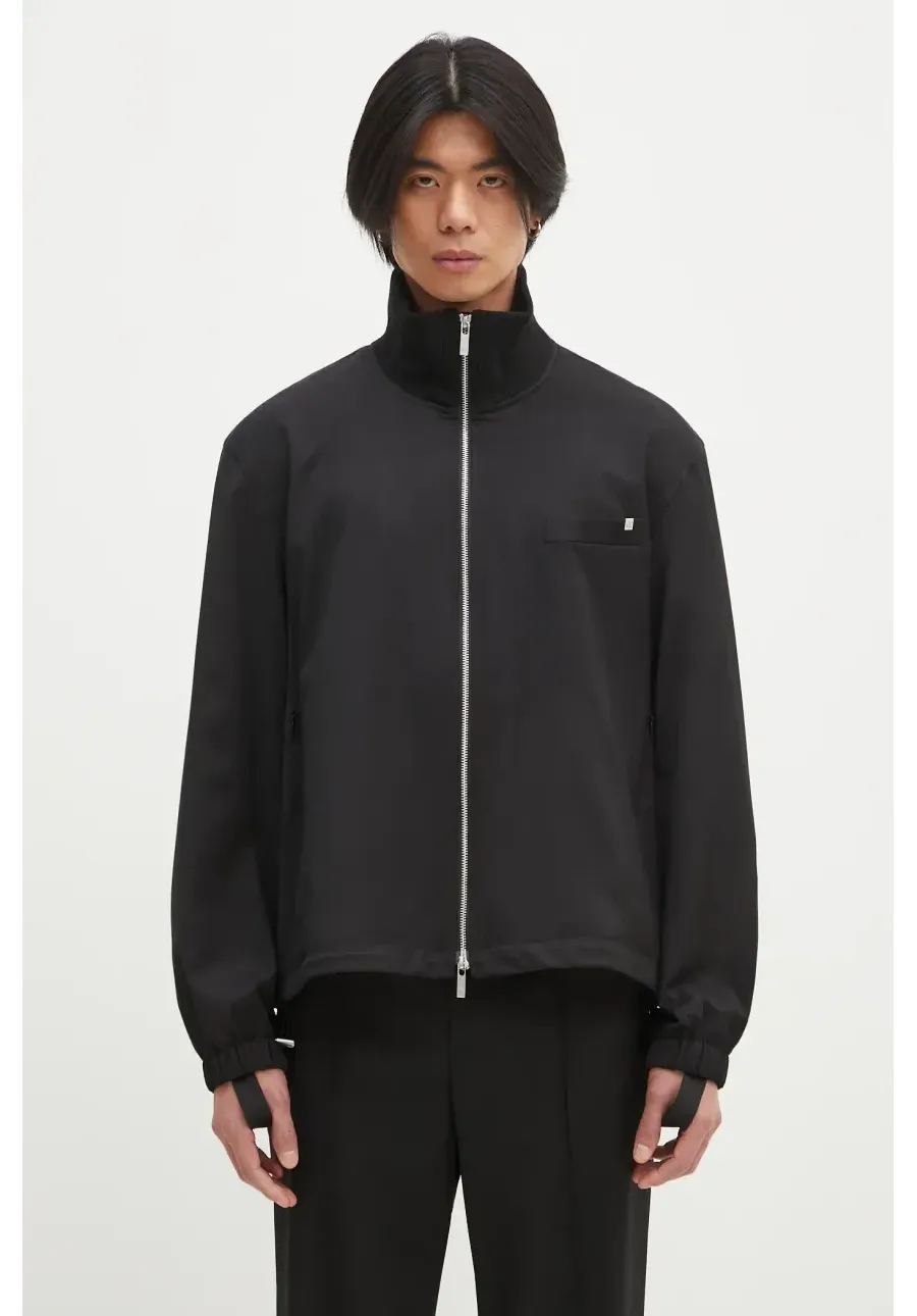 obrazek 1 Helmut Lang kurtka wełniana Relaxed Bomber.Suit kolor czarny przejściowa O09HM102