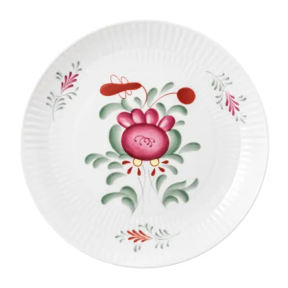 Zdjęcie Porcelanowy płaski talerz zdobiony motywem kwiatowym w stylu klasycznym – Tettau