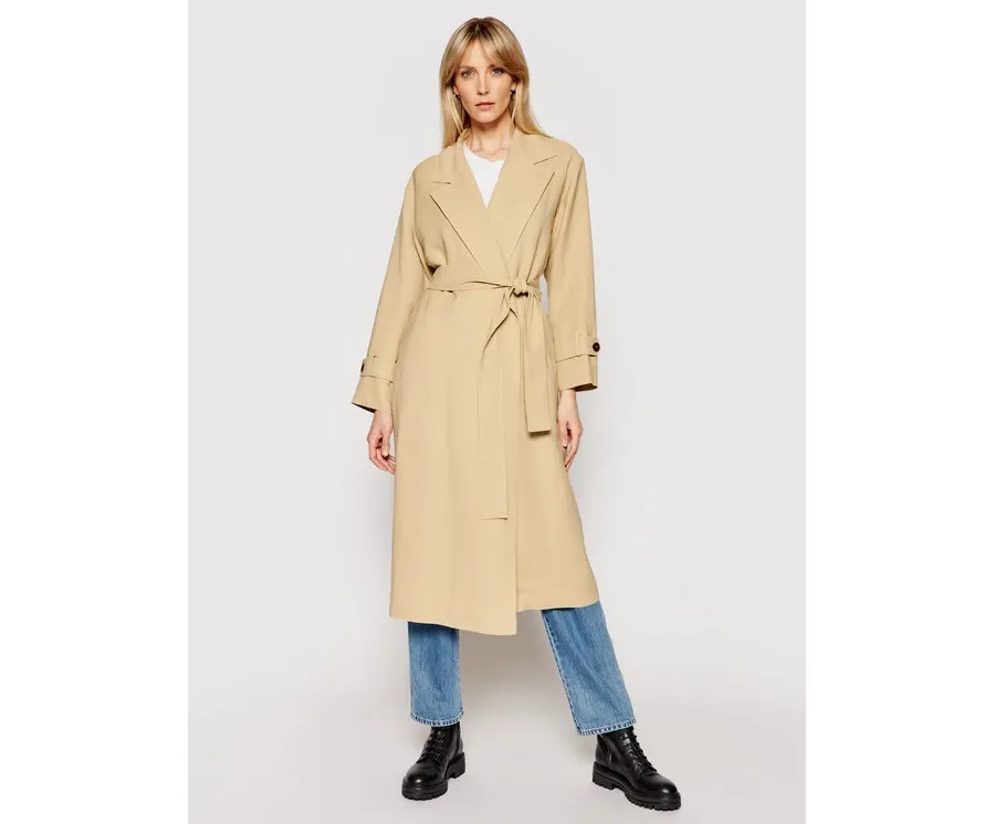 obrazek 1 TWINSET Trencz 211TT2580 Beżowy Regular Fit