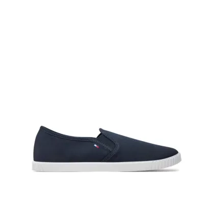 Zdjęcie Tommy Hilfiger Tenisówki Canvas Slip-On Sneaker FW0FW07806 Granatowy