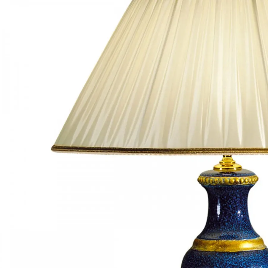 obrazek 2 Stylowa lampa stołowa z glazurowanej ceramiki H.45xL.17xP.17 cm