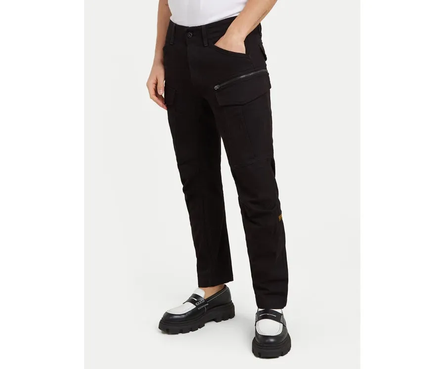 obrazek 1 G-Star Raw Spodnie materiałowe Zip Cargo 3D D25665-D846 Czarny Tapered Fit