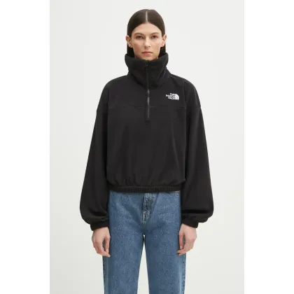 Zdjęcie The North Face bluza sportowa 100 Glacier kolor czarny gładka NF0A89J9JK31