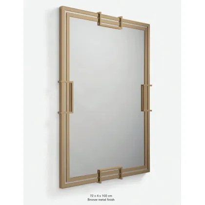 Picture Valentino mirror with a double metal frame