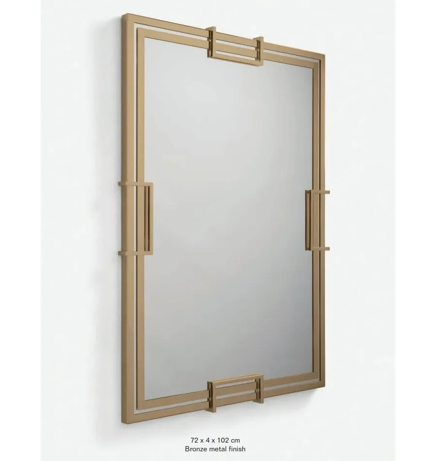 obrazek 1 Lustro Valentino z podwójną metalową ramą