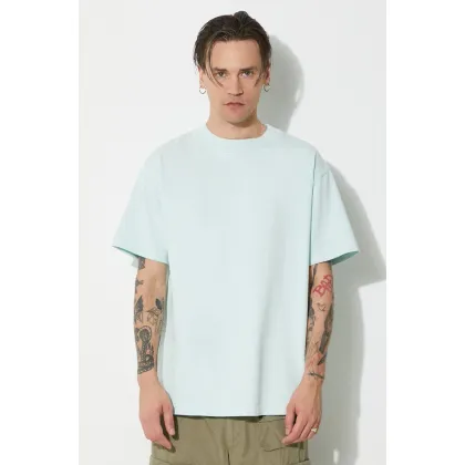 Zdjęcie 424 t-shirt bawełniany Alias T-Shirt męski kolor turkusowy gładki FF4SMH01AP-JE341.619