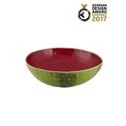 Zdjęcie Oryginalna ceramika do jadalni - salaterka arbuzowa - Bordallo Pinheiro