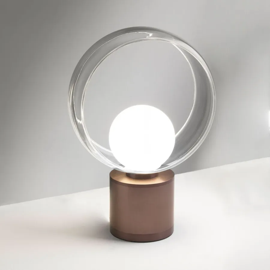 obrazek 1 Włoska brązowa lampa Cosmit na biurko