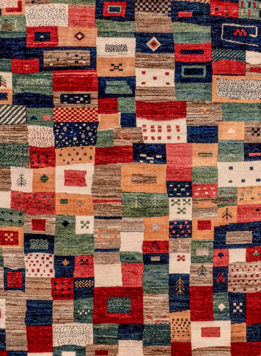 obrazek 1 Ciekawy kolorowy dywan ręcznie tkany z Indii - Jordan