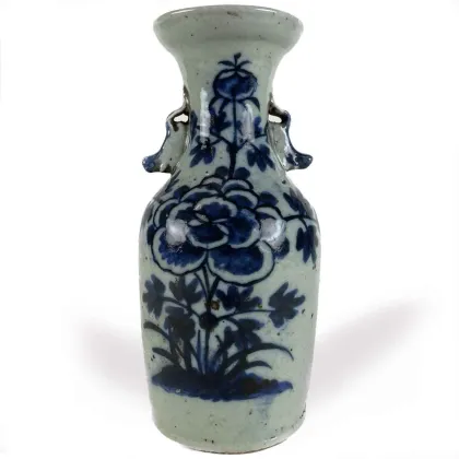 Zdjęcie Biało-niebieski wazon porcelana chińska początek XX wieku