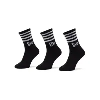 Zdjęcie New Era Zestaw 3 par wysokich skarpet unisex Stripe Crew 13113627 Czarny