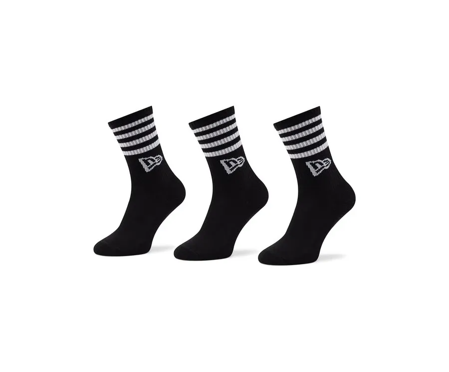 obrazek 1 New Era Zestaw 3 par wysokich skarpet unisex Stripe Crew 13113627 Czarny