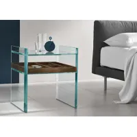 Picture Multifunctional bedside table in transparent glass - Tonelli Design
