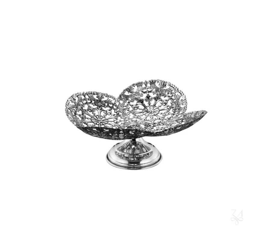 obrazek 1 Piękna stylowa srebrna misa na owoce – Zaramella Argenti