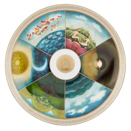 Picture Porcelain table centerpiece - a modern interpretation of a fragment of the Book of Genesis about the creation of the world in seven days - Vista Alegre