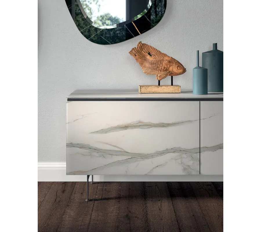 obrazek 4 Designerskie lustro do salonu, jadalni z fazowanym brzegiem