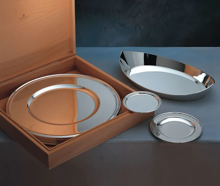 obrazek 6 Stylowy talerz - półmisek platerowany srebrem w standardowym pudełku – Pampaloni