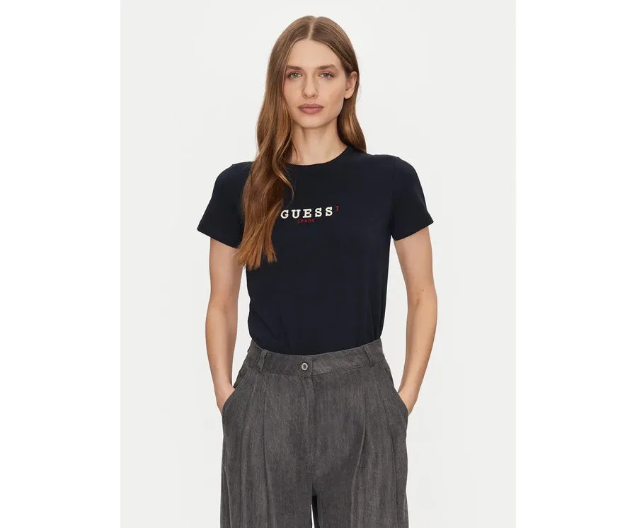 obrazek 1 Guess Jeans T-Shirt W5RI54 J1314 Granatowy Regular Fit