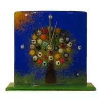 Picture Tree of life table clock in blue