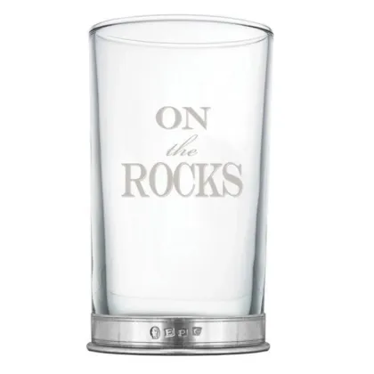 Zdjęcie Szklanka do ginu Highball „On The Rocks” z cynową podstawą