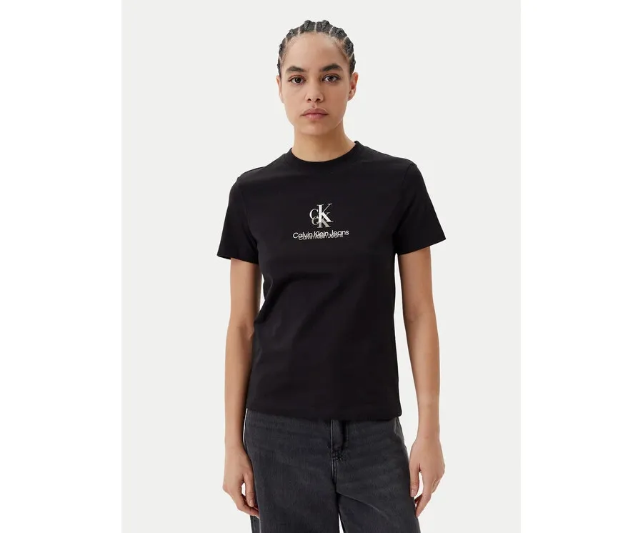 obrazek 1 Calvin Klein Jeans T-Shirt Shadow Graphic J20J225545 Czarny Regular Fit