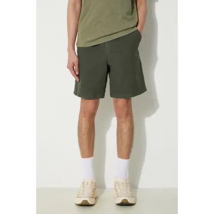 Zdjęcie Norse Projects szorty z domieszką lnu Ezra Relaxed Cotton kolor zielony N35.0614.8022