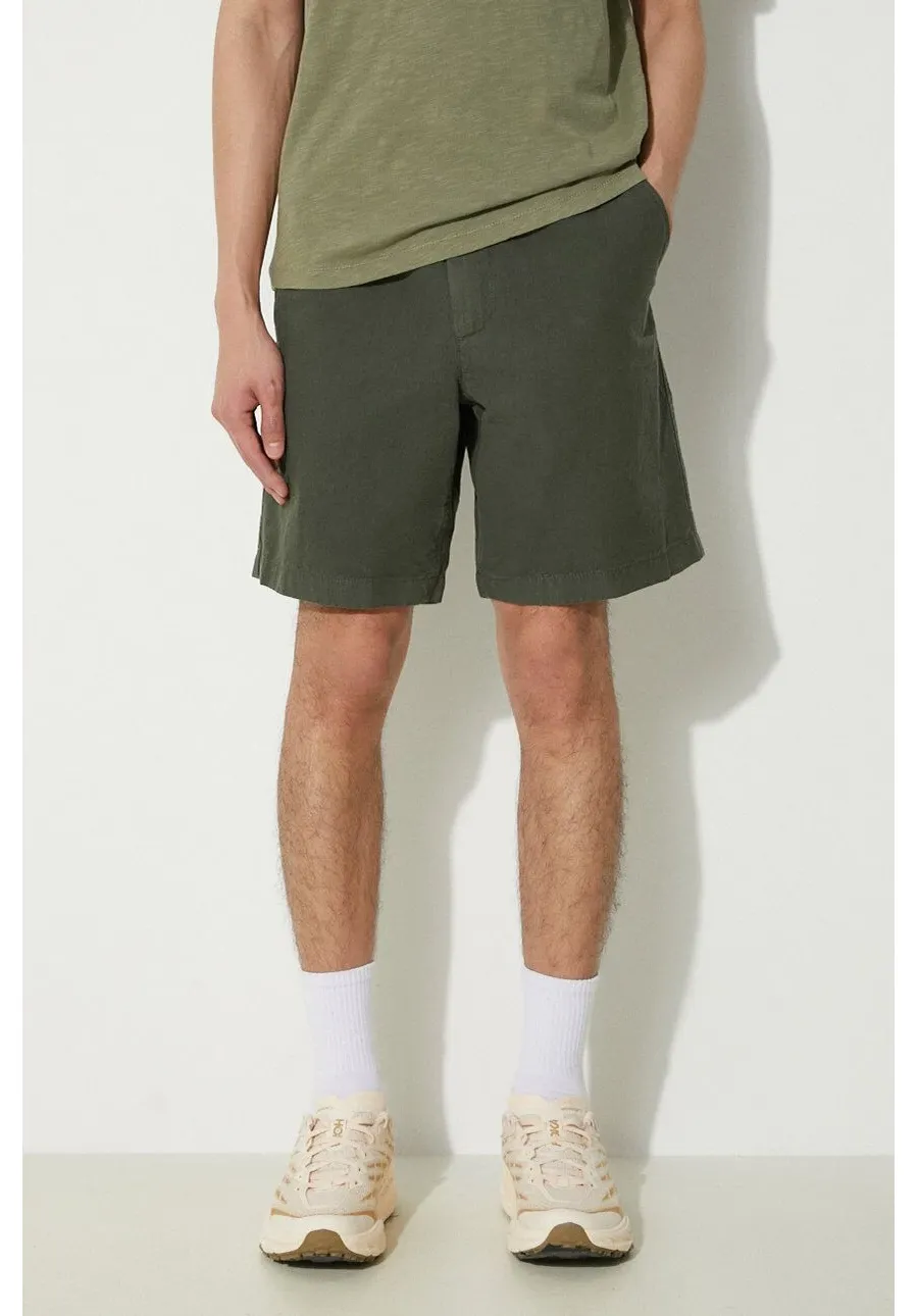 obrazek 1 Norse Projects szorty z domieszką lnu Ezra Relaxed Cotton kolor zielony N35.0614.8022