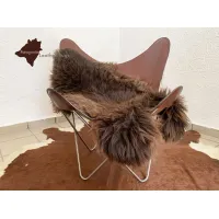 Picture Brown sheepskin rug from a Swiss manufacturer