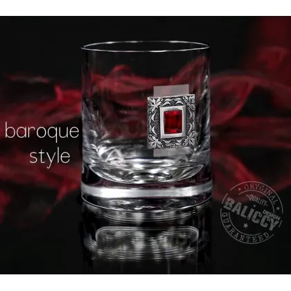 Zdjęcie Szklanka do whisky - rubinowy barok