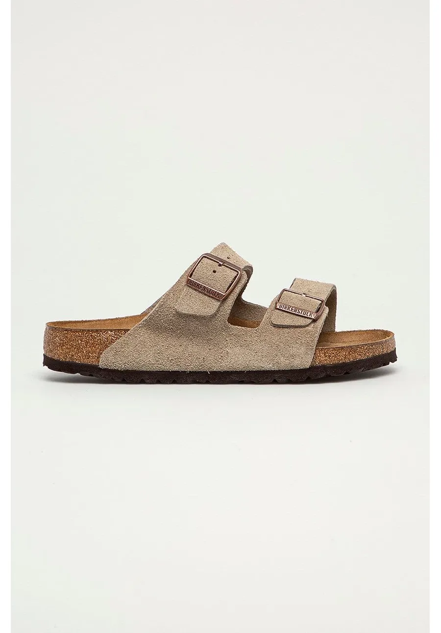 obrazek 1 Birkenstock klapki zamszowe Arizona męskie kolor szary 951301